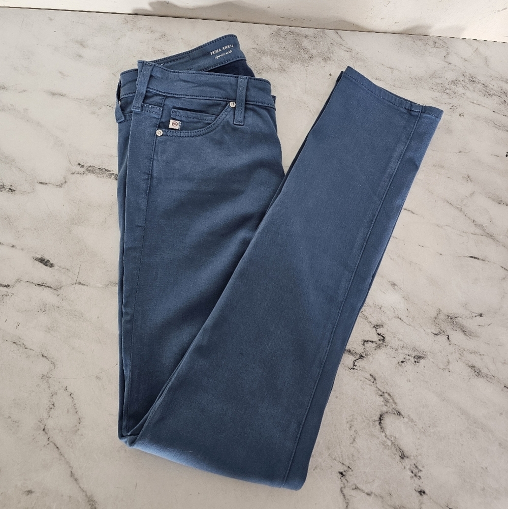 Ag Adriano Goldschmied Prima Ankle Cigarette Skinny Midrise Blue Jeans 25 NWT - Picture 4 of 8